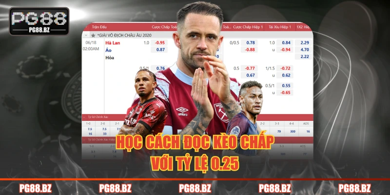 Học cách đọc kèo chấp với tỷ lệ 0.25